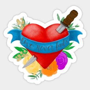 Love Never Fails Sticker